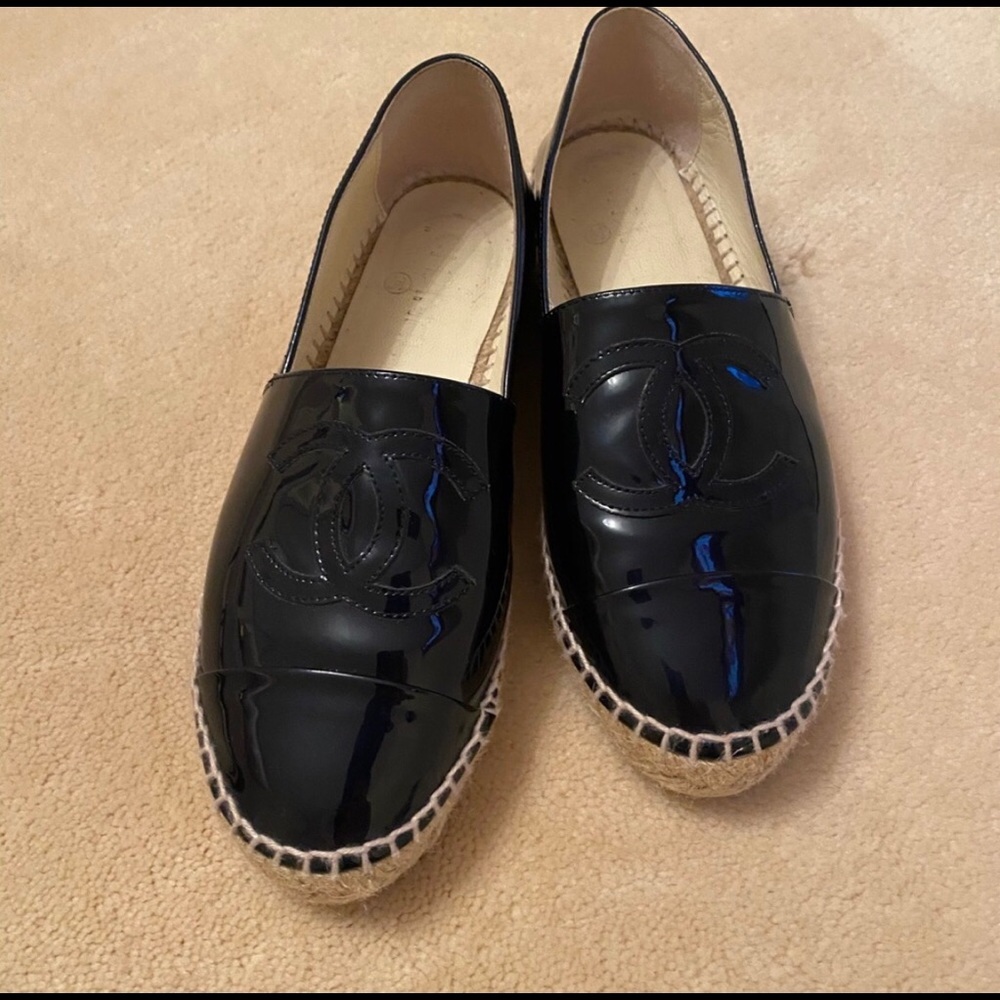 Chanel espadrilles size 38 authentic (color black)